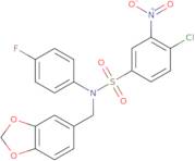 N-[(1,3-Benzodioxol-5-yl)methyl]-4-chloro-N-(4-fluorophenyl)-3-nitrobenzenesulphonamide