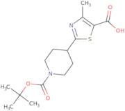 2-{1-[(tert-butoxy)carbonyl]piperidin-4-yl}-4-methyl-1,3-thiazole-5-carboxylic acid