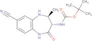 tert-Butyl ((3S,4S)-7-cyano-4-methyl-2-oxo-2,3,4,5-tetrahydro-1H-benzo[B][1,4]diazepin-3-yl)carbamate