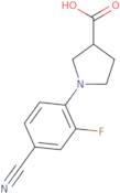 1-(4-Cyano-2-fluorophenyl)pyrrolidine-3-carboxylic acid