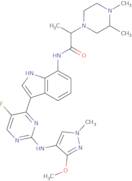 (αR,3R)-N-[3-[5-Fluoro-2-[(3-methoxy-1-methyl-1H-pyrazol-4-yl)amino]-4-pyrimidinyl]-1H-indol-7-yl]-α,3,4-trimethyl-1-piperazineaceta mide