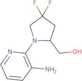 (1-(3-Aminopyridin-2-yl)-4,4-difluoropyrrolidin-2-yl)methanol