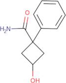3-Hydroxy-1-phenylcyclobutane-1-carboxamide
