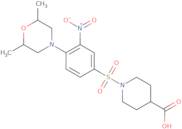 1-{[4-(2,6-Dimethylmorpholino)-3-nitrophenyl]sulfonyl}-4-piperidinecarboxylic acid
