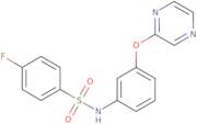 4-Fluoro-N-[3-(2-pyrazinyloxy)phenyl]benzenesulfonamide