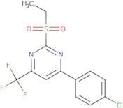 4-(4-Chlorophenyl)-2-(ethylsulfonyl)-6-(trifluoromethyl)pyrimidine