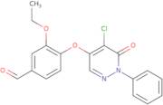 4-[(5-Chloro-6-oxo-1-phenyl-1,6-dihydropyridazin-4-yl)oxy]-3-ethoxybenzaldehyde