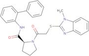 (2S)-1-[2-(1-Methylbenzimidazol-2-yl)sulfanylacetyl]-N-(2-phenylphenyl)pyrrolidine-2-carboxamide