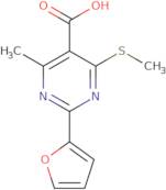 2-(Furan-2-yl)-4-methyl-6-(methylsulfanyl)pyrimidine-5-carboxylic acid