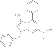 1-Benzyl-3-methyl-4-phenyl-1H-pyrazolo[3,4-b]pyridine-6-carboxylic acid