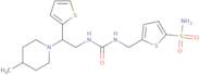 1-[2-(4-Methylpiperidin-1-yl)-2-(thiophen-2-yl)ethyl]-3-[(5-sulfamoylthiophen-2-yl)methyl]urea