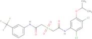 2-{[2-(2,4-Dichloro-5-isopropoxyanilino)-2-oxoethyl]sulfonyl}-N-[3-(trifluoromethyl)phenyl]acetami…