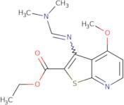 3-(Dimethylaminomethylideneamino)-4-methoxy-2-thieno[2,3-b]pyridinecarboxylic acid ethyl ester