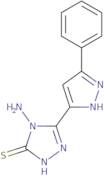 4-Amino-5-(3-phenyl-1H-pyrazol-5-yl)-4H-1,2,4-triazole-3-thiol