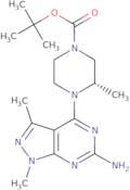 (S)-tert-Butyl 4-(6-amino-1,3-dimethyl-1H-pyrazolo[3,4-d]pyrimidin-4-yl)-3-methylpiperazine-1-carb…