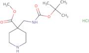 Methyl 4-({[(tert-butoxy)carbonyl]amino}methyl)piperidine-4-carboxylate hydrochloride