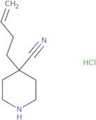 4-(But-3-en-1-yl)piperidine-4-carbonitrile hydrochloride