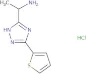 1-[5-(Thiophen-2-yl)-1H-1,2,4-triazol-3-yl]ethan-1-amine hydrochloride