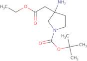 tert-Butyl 3-amino-3-(2-ethoxy-2-oxoethyl)pyrrolidine-1-carboxylate