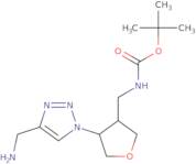 rac-tert-Butyl N-{[(3R,4R)-4-[4-(aminomethyl)-1H-1,2,3-triazol-1-yl]oxolan-3-yl]methyl}carbamate