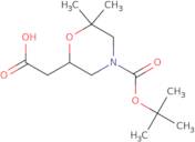 2-{4-[(tert-Butoxy)carbonyl]-6,6-dimethylmorpholin-2-yl}acetic acid