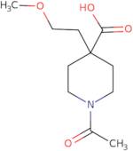 1-Acetyl-4-(2-methoxyethyl)piperidine-4-carboxylic acid