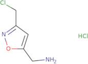 [3-(Chloromethyl)-1,2-oxazol-5-yl]methanamine hydrochloride