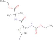 Ethyl 2-({3-[(ethoxycarbonyl)amino]-5-iodothiophen-2-yl}formamido)-2-methylpropanoate