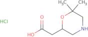 2-(6,6-Dimethylmorpholin-2-yl)acetic acid hydrochloride