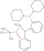 (R)-N-((S)-(2-(Dicyclohexylphosphanyl)phenyl)(phenyl)methyl)-N,2-dimethylpropane-2-sulfinamide