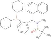 (R)-N-((S)-(2-(Dicyclohexyl phosphanyl)phenyl)(naphthalen-1-yl)methyl)-N,2-dimethylpropane-2-sulfinamide