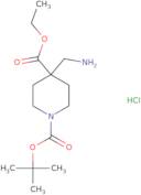 1-tert-Butyl 4-ethyl 4-(aminomethyl)piperidine-1,4-dicarboxylate