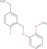 [4-Fluoro-3-(2-methoxyphenoxymethyl)phenyl]methanamine