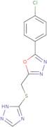 2-(4-Chlorophenyl)-5-[(4H-1,2,4-triazol-3-ylsulfanyl)methyl]-1,3,4-oxadiazole