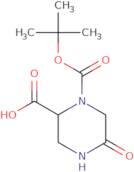 (R)-1-(tert-Butoxycarbonyl)-5-oxopiperazine-2-carboxylic acid