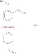 [1-(3,4-Dimethoxybenzenesulfonyl)piperidin-4-yl]methanamine hydrochloride