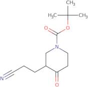 Tert-Butyl 3-(2-Cyanoethyl)-4-Oxopiperidine-1-Carboxylate