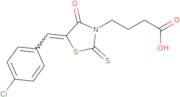 4-[(5Z)-5-[(4-Chlorophenyl)methylidene]-4-oxo-2-sulfanylidene-1,3-thiazolidin-3-yl]butanoic acid