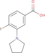 4-Fluoro-3-(pyrrolidin-1-yl)benzoic acid