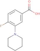 4-Fluoro-3-(piperidin-1-yl)benzoic acid