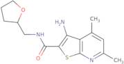 3-Amino-4,6-dimethyl-N-[(oxolan-2-yl)methyl]thieno[2,3-b]pyridine-2-carboxamide