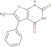 6-Methyl-5-phenyl-2-sulfanyl-3H,4H-thieno[2,3-d]pyrimidin-4-one