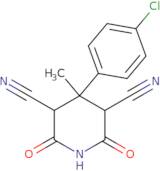 4-(4-Chlorophenyl)-4-methyl-2,6-dioxopiperidine-3,5-dicarbonitrile