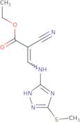 ethyl 2-nitrilo-3-((4-methylthio(5H-2,3,5-triazolyl))amino)prop-2-enoate