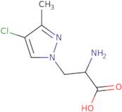 2-Amino-3-(4-chloro-3-methyl-1H-pyrazol-1-yl)propanoic acid