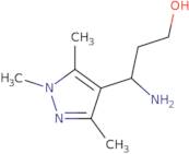 3-Amino-3-(trimethyl-1H-pyrazol-4-yl)propan-1-ol