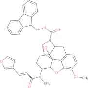 9H-Fluoren-9-ylmethyl (4R,4aS,7R,7aR,12bS)-7-[[(E)-3-(furan-3-yl)prop-2-enoyl]-methylamino]-4a-hydroxy-9-methoxy-1,2,4,5,6,7,7a,13-o ctahydro-4,12-methanobenzofuro[3,2-E]isoquinoline-3-carboxylate