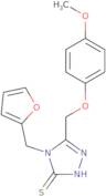 4-(2-Furylmethyl)-5-[(4-methoxyphenoxy)methyl]-4H-1,2,4-triazole-3-thiol