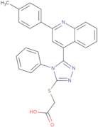 2-({5-[2-(4-Methylphenyl)quinolin-4-yl]-4-phenyl-4H-1,2,4-triazol-3-yl}sulfanyl)acetic acid