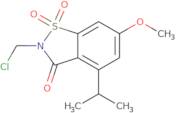 2-(chloromethyl)-6-methoxy-4-(propan-2-yl)-2,3-dihydro-1,2-benzothiazole-1,1,3-trione